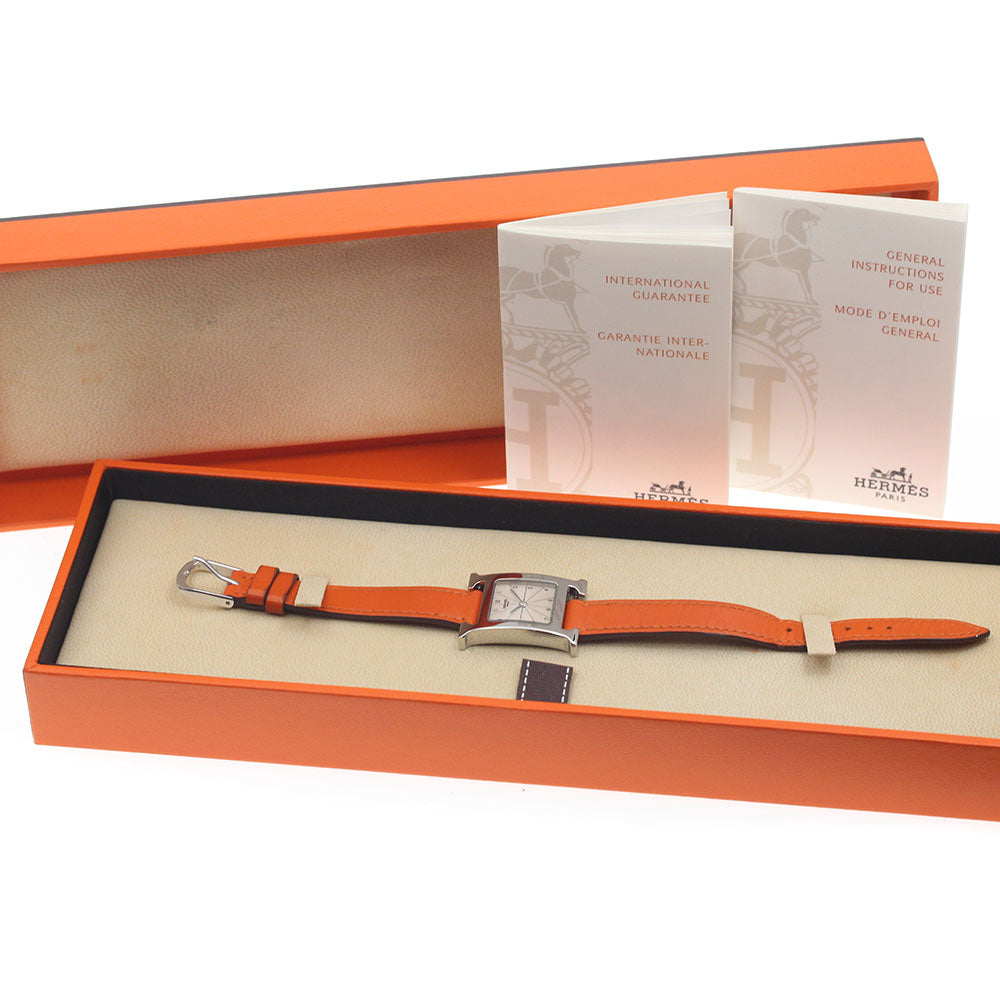 HERMES HH1.210 H-Watch Quartz Ladies' Watch with Inner Box and Warranty Card