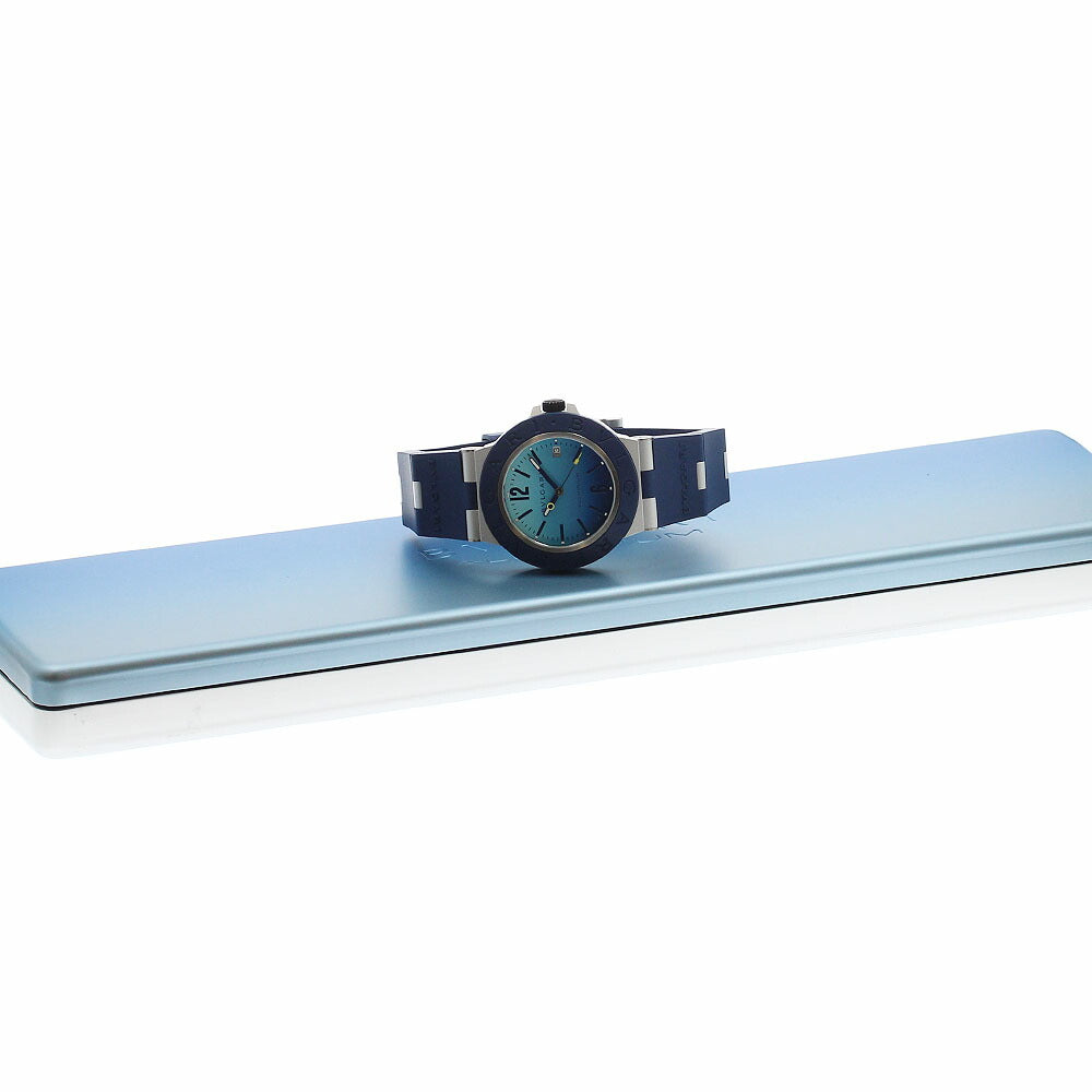 BVLGARI BB40ATHMS/103815 Aluminum Capri Date Automatic Men's Watch Excellent Condition with Inner Box