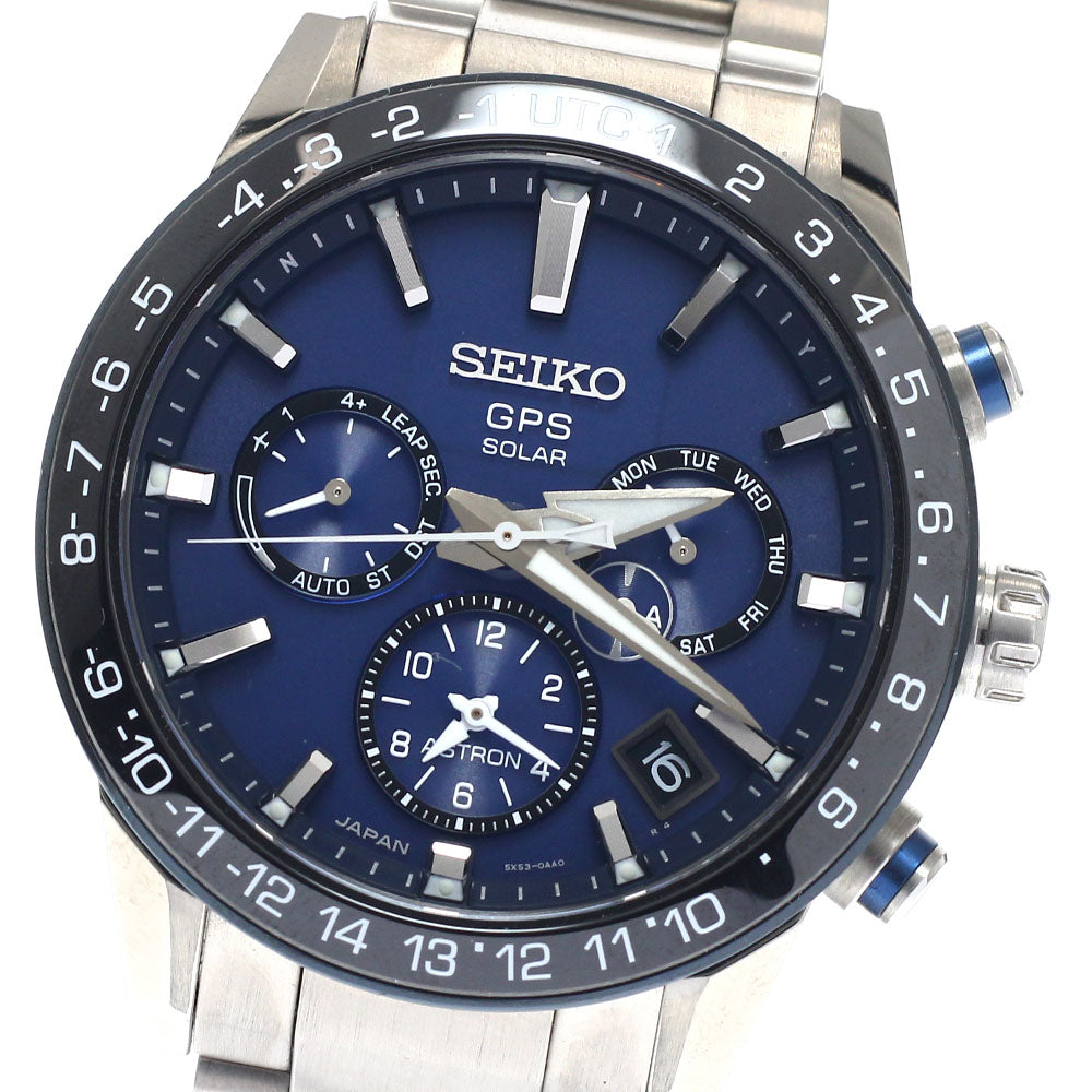 SEIKO SBXC015/5X53-0AE0 Astron Day-Date Solar Radio-Controlled Men's Watch Excellent Condition with Box and Warranty.
