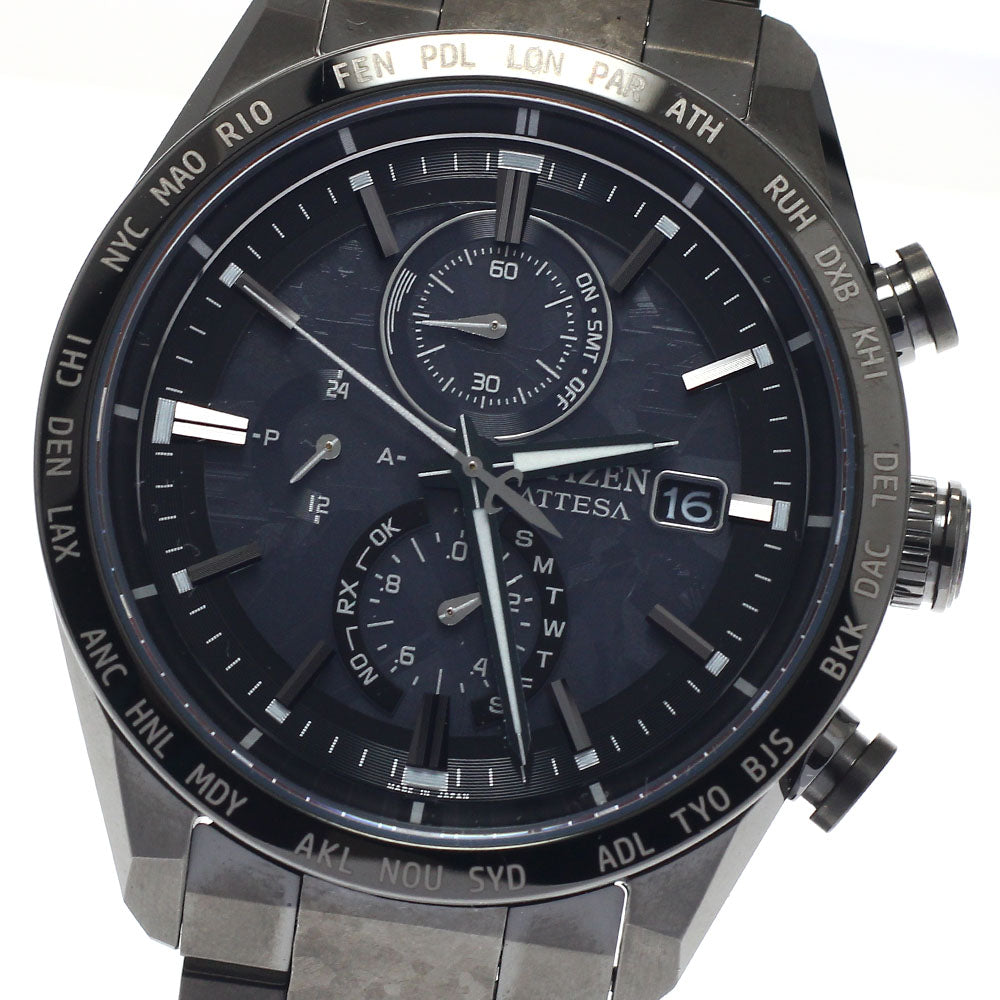 CITIZEN AT8287-62E/H800-A1CN20C Attesa ACT Line HAKUTO-R Solar Radio Controlled Men's Watch Excellent Condition with Box