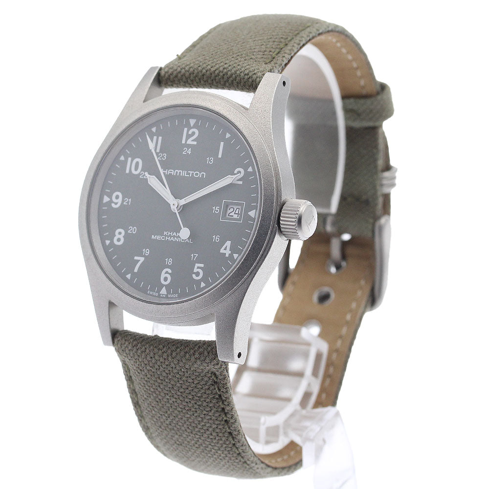 HAMILTON H694190 Khaki Field Date Manual Winding Men's Watch (Good Condition)