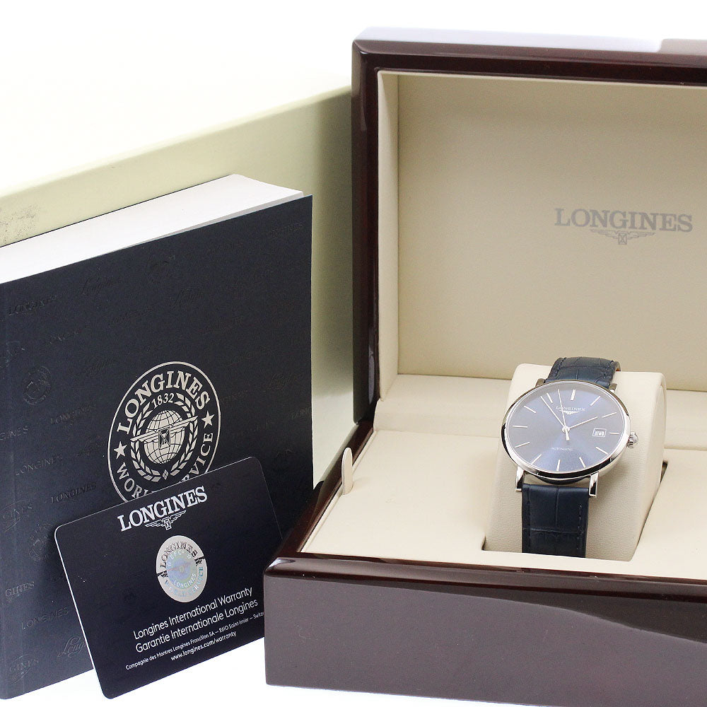 LONGINES L4.910.4 Elegant Date Automatic Men's Watch Excellent Condition with Box and Warranty Card