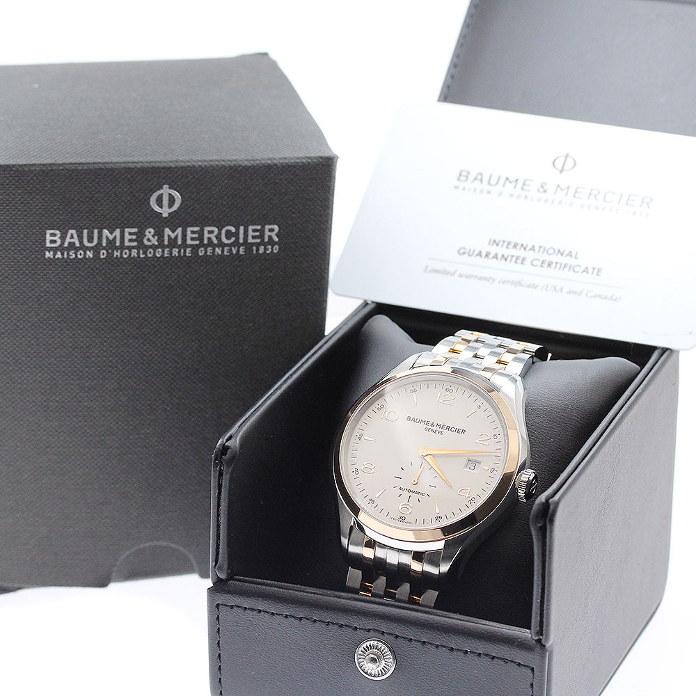Baume & Mercier 65745/M0A10140 Clifton Small Seconds Automatic Men's Watch Excellent Condition with Box and Warranty Card.
