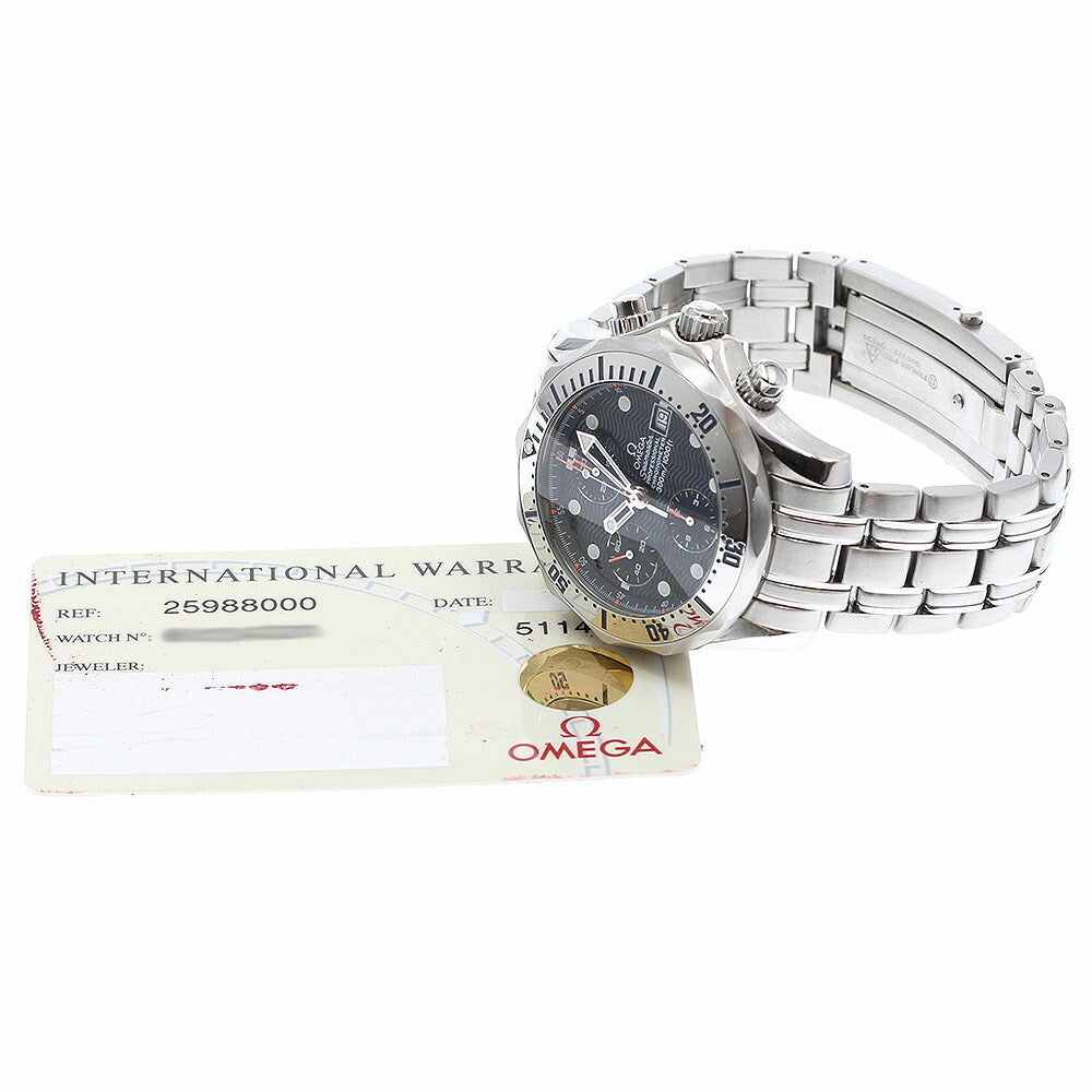 OMEGA 2598.80 Seamaster 300 Date Chronograph Automatic Men's Watch Excellent Condition with Warranty.